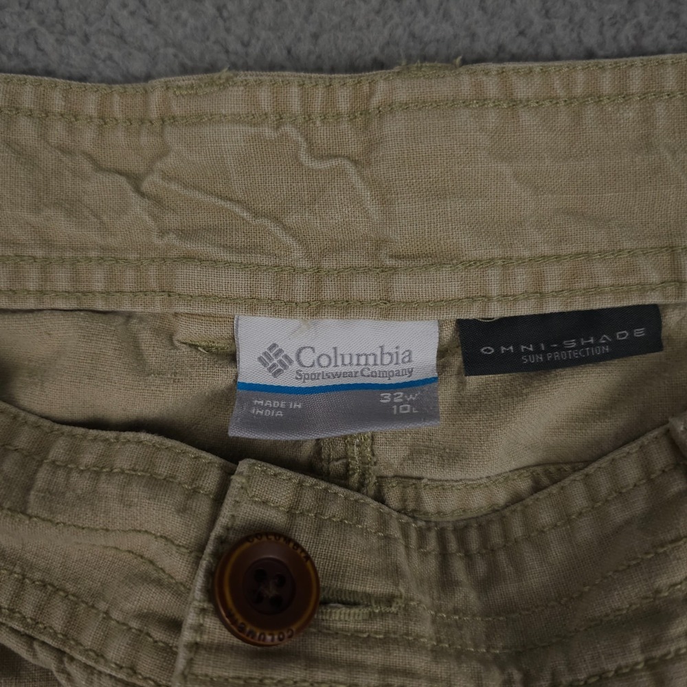 Columbia Shorts Men 32 Beige Chino Silver Ridge Hemp Blend Omni Shade Hiking - Picture 3 of 14